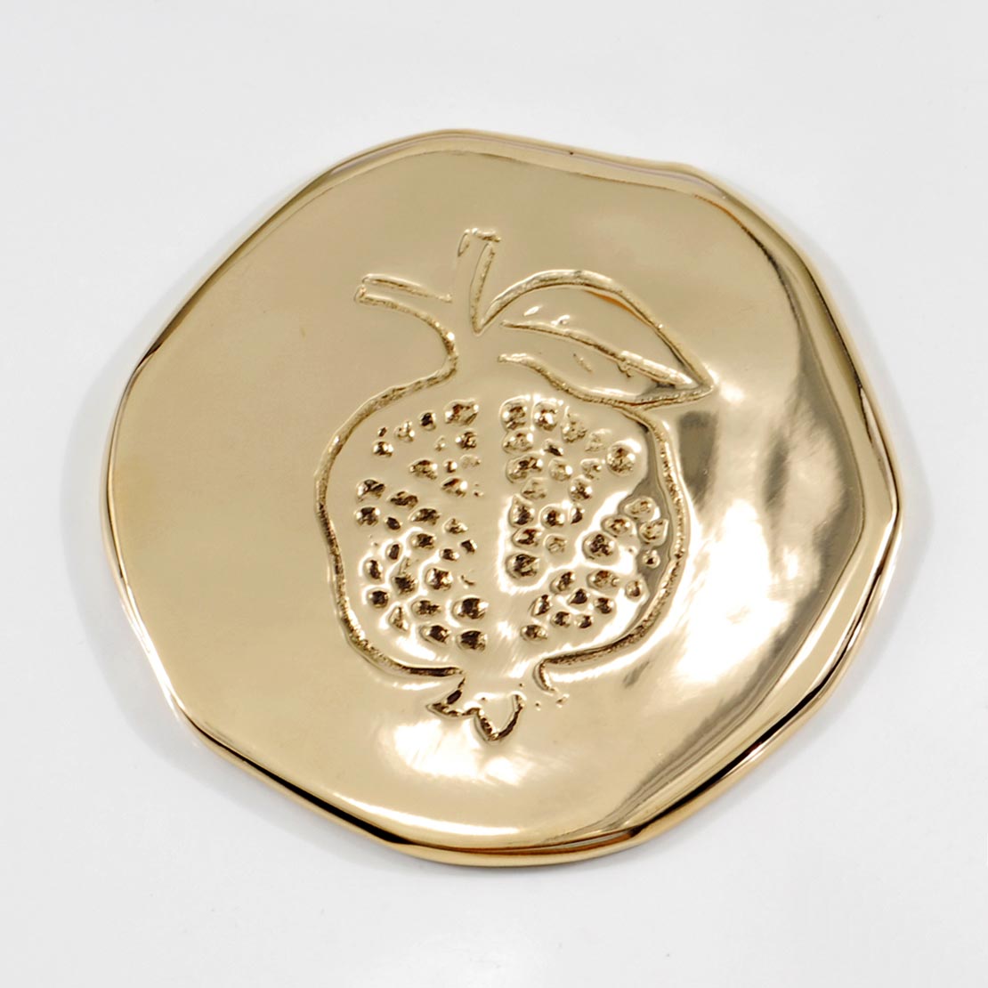 Handmade metal inserted coaster