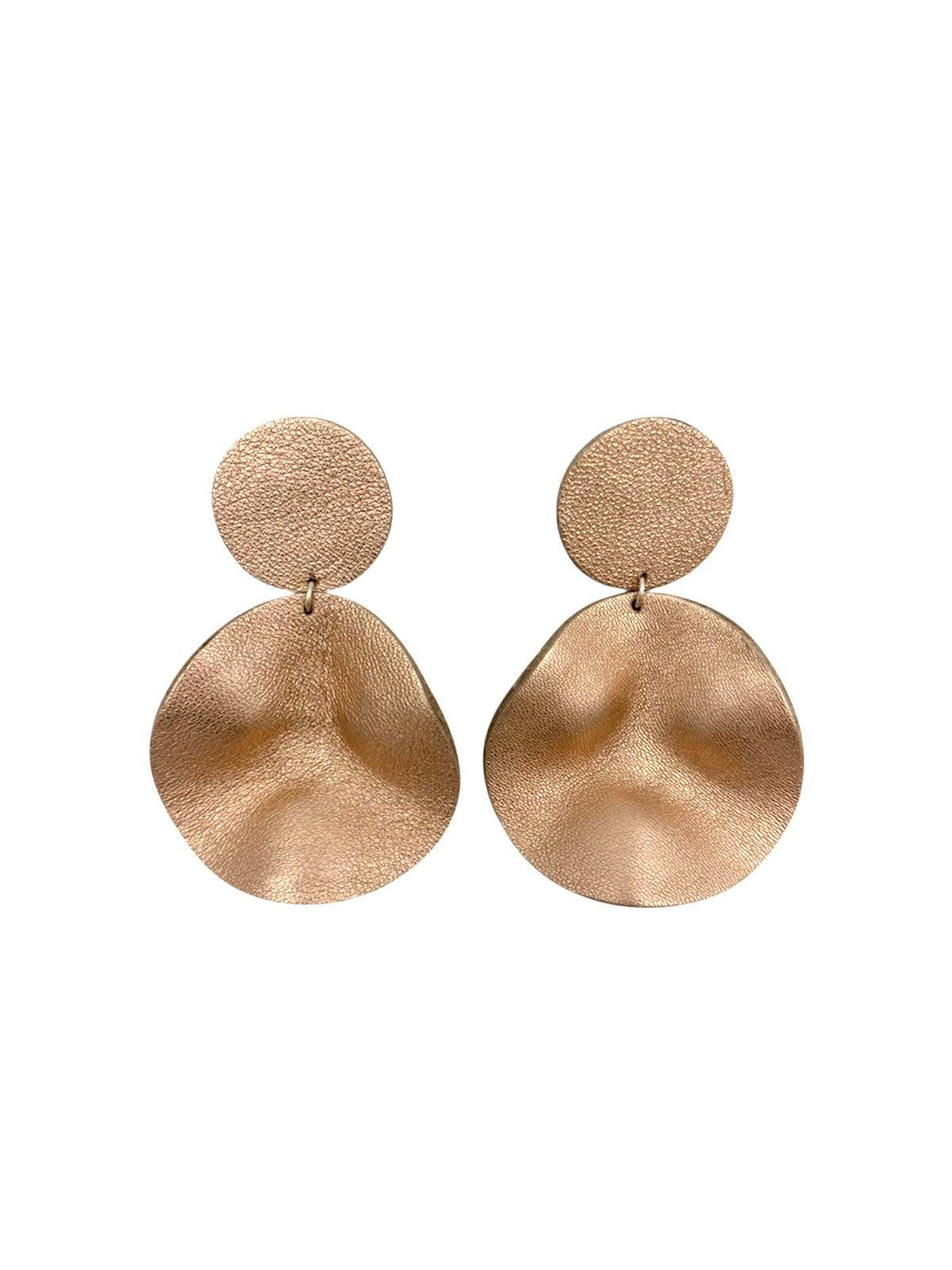 Handmade leather Earrings with silver hooks