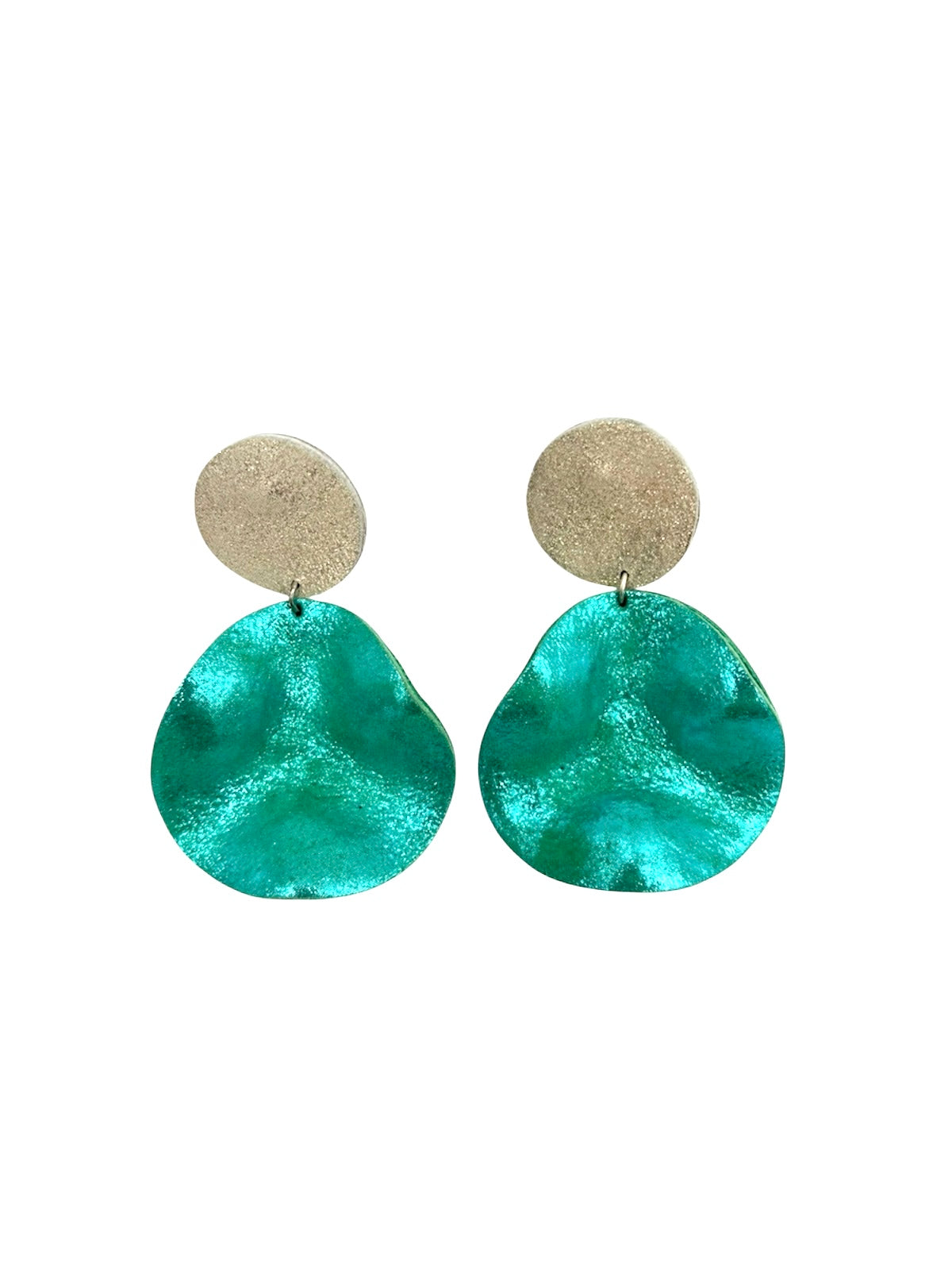 Handmade leather Earrings with silver hooks