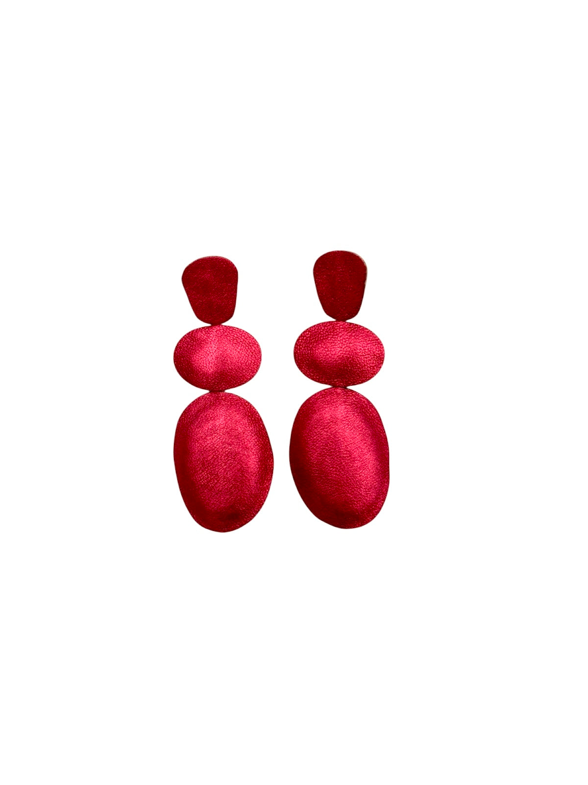 Handmade leather Earrings with silver hooks