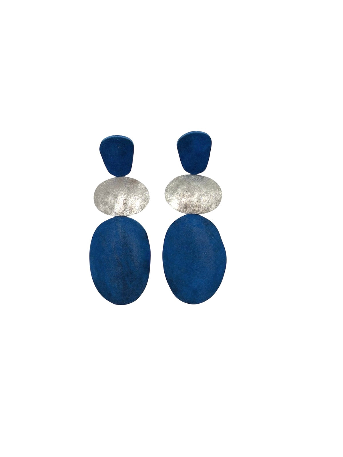 Handmade leather Earrings with silver hooks