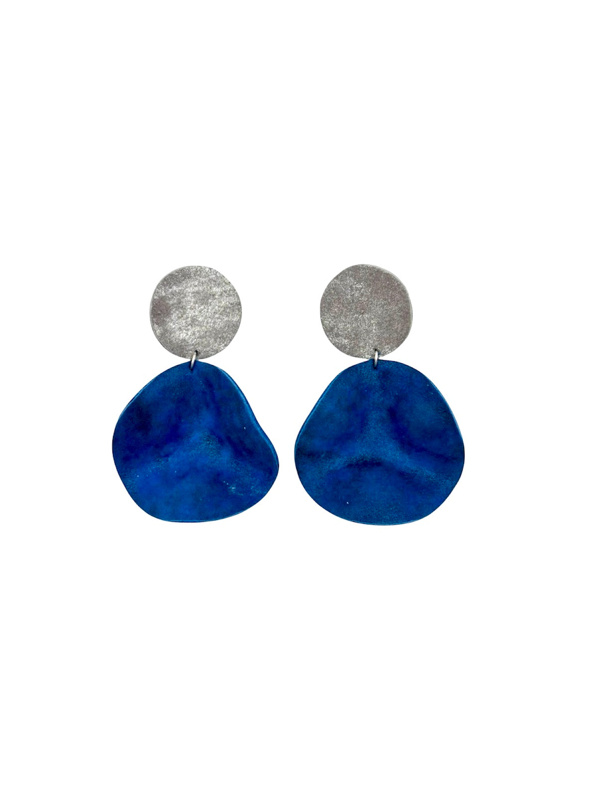 Handmade leather Earrings with silver hooks