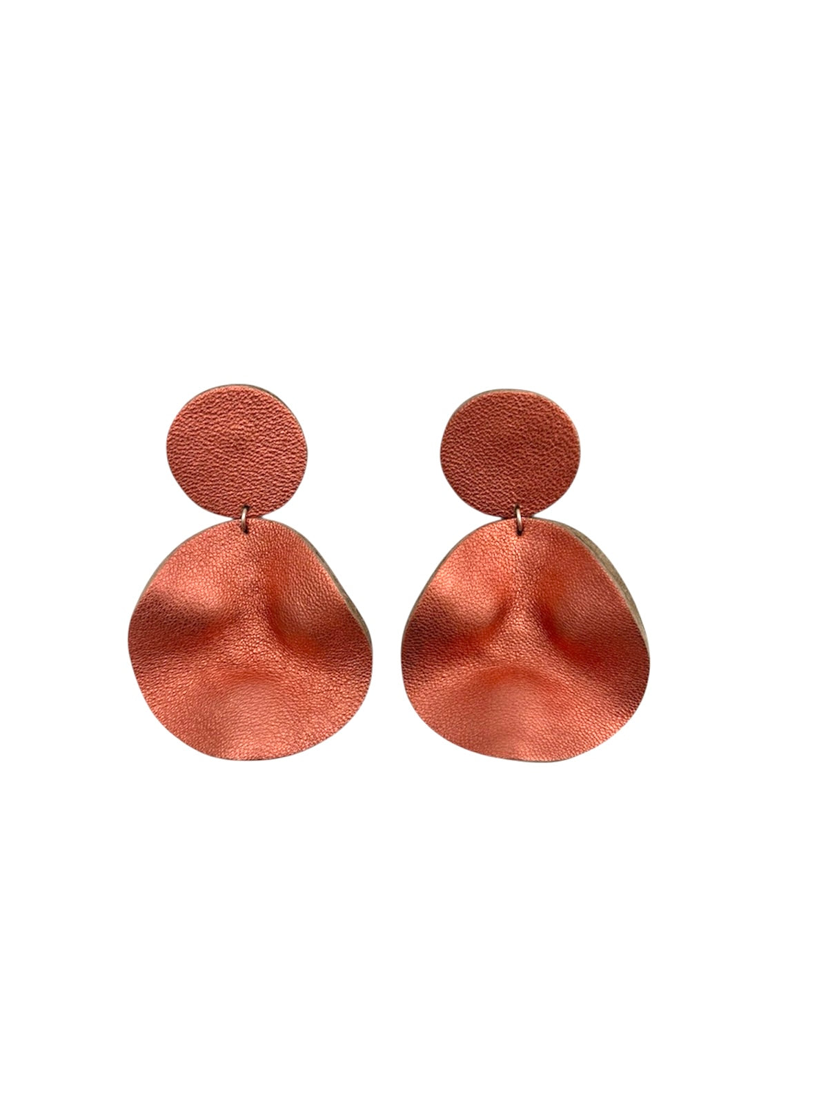 Handmade leather Earrings with silver hooks