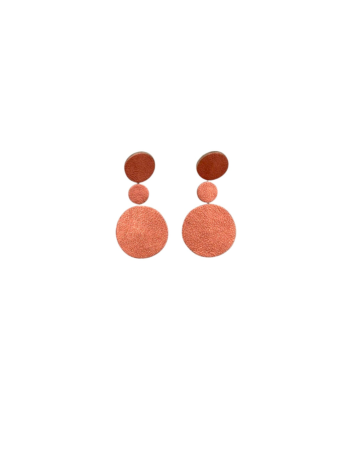 Handmade leather Earrings with silver hooks