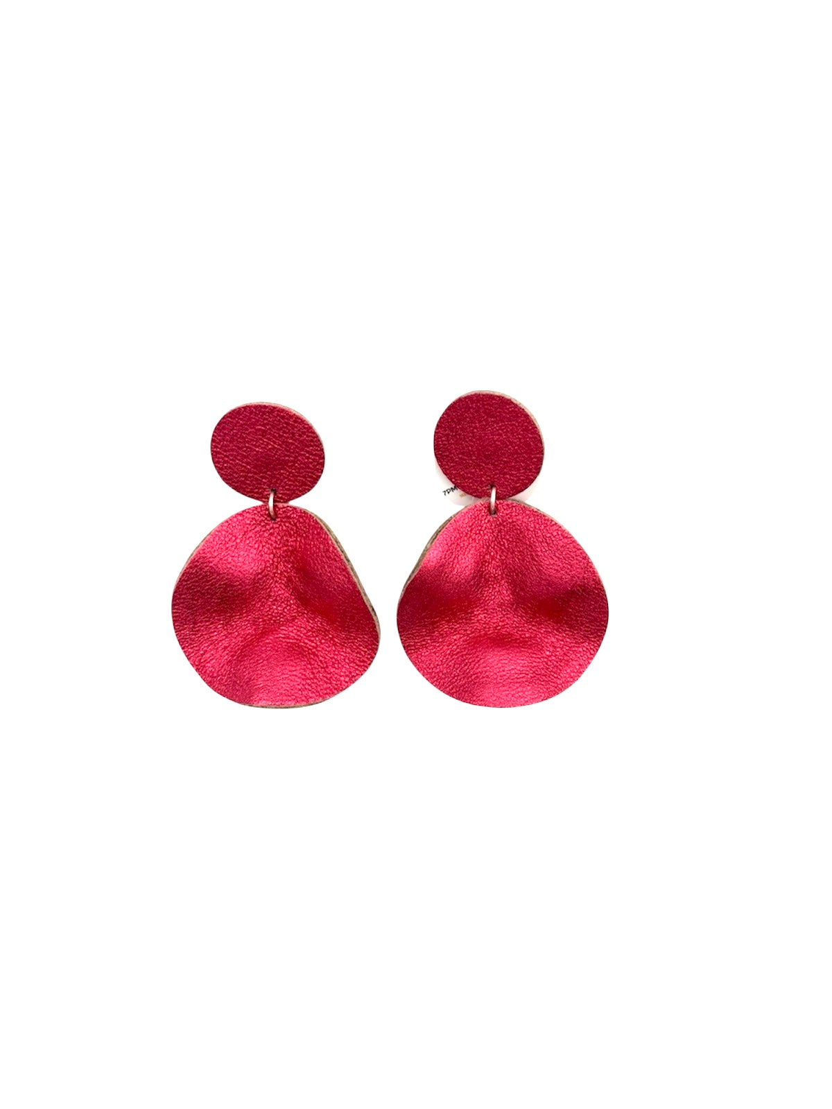 Handmade leather Earrings with silver hooks