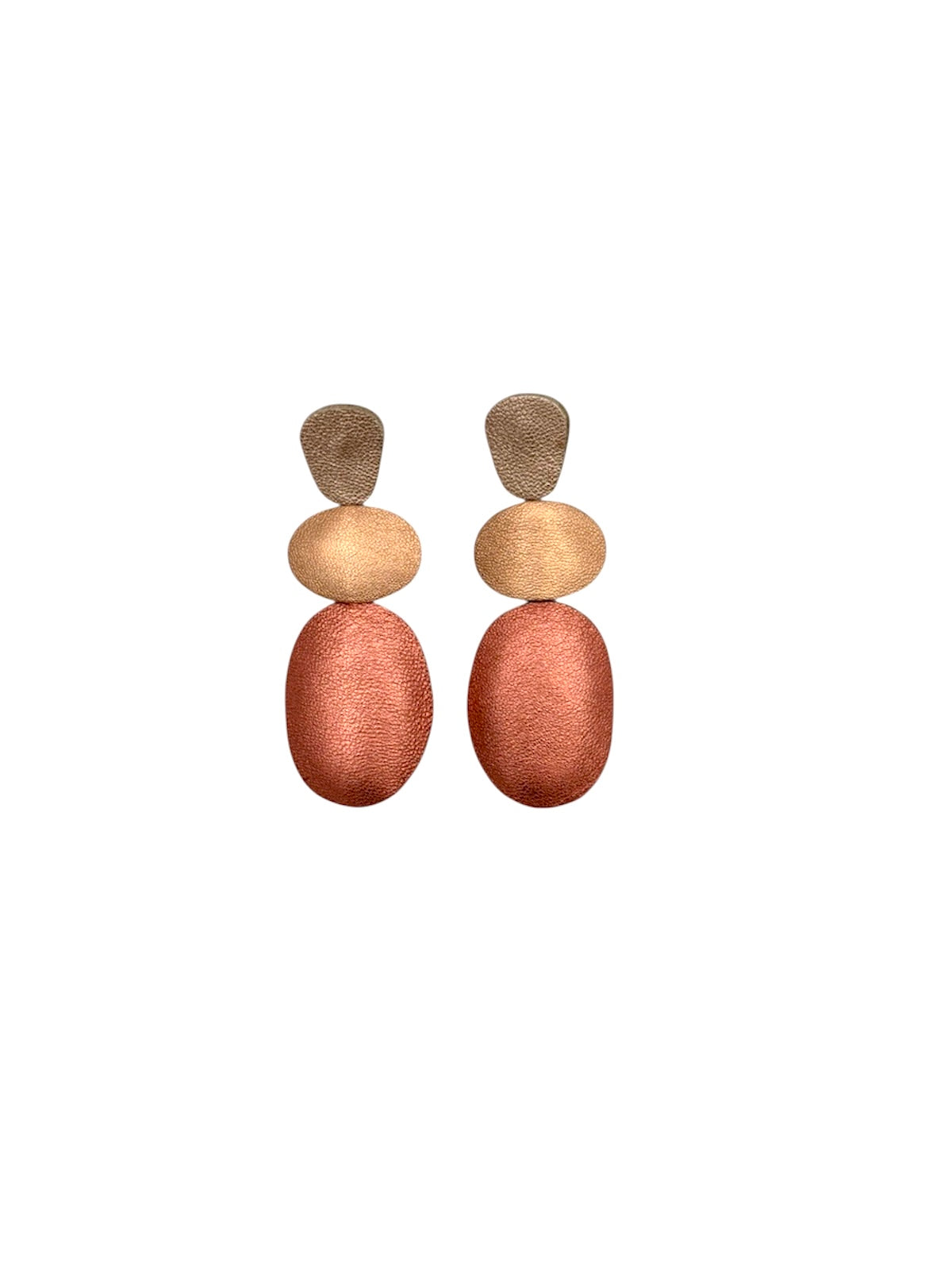 Handmade leather Earrings with silver hooks