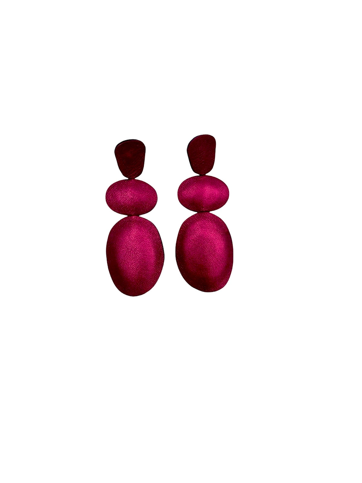 Handmade leather Earrings with silver hooks