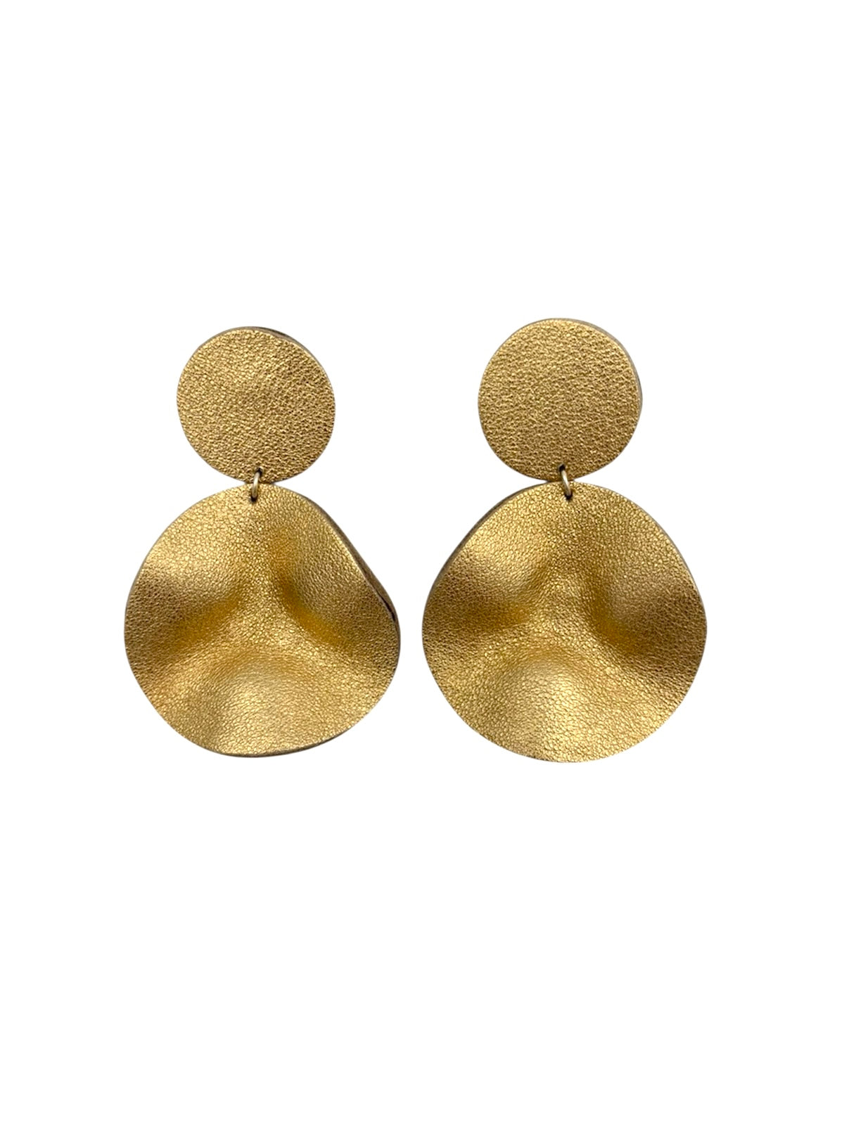 Handmade leather Earrings with silver hooks