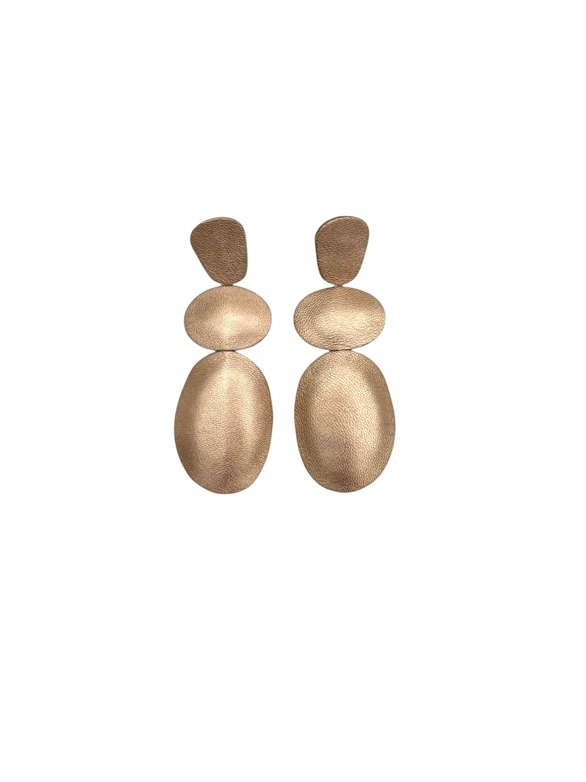 Handmade leather Earrings with silver hooks