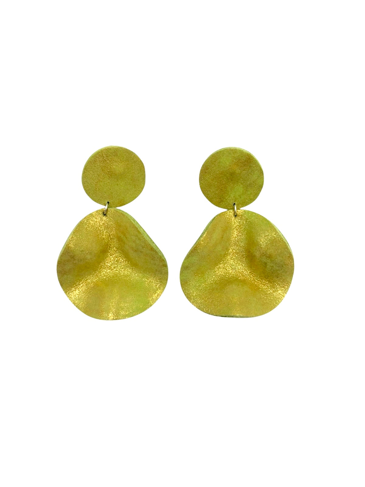 Handmade leather Earrings with silver hooks