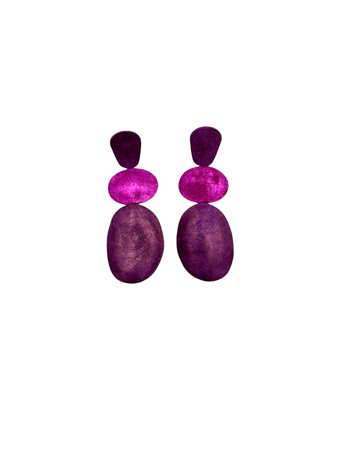 Handmade leather Earrings with silver hooks