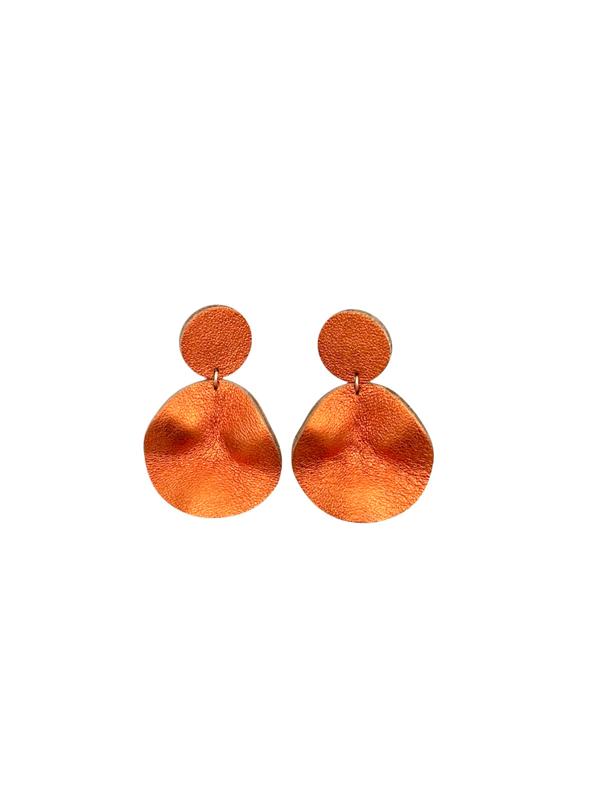Handmade leather Earrings with silver hooks