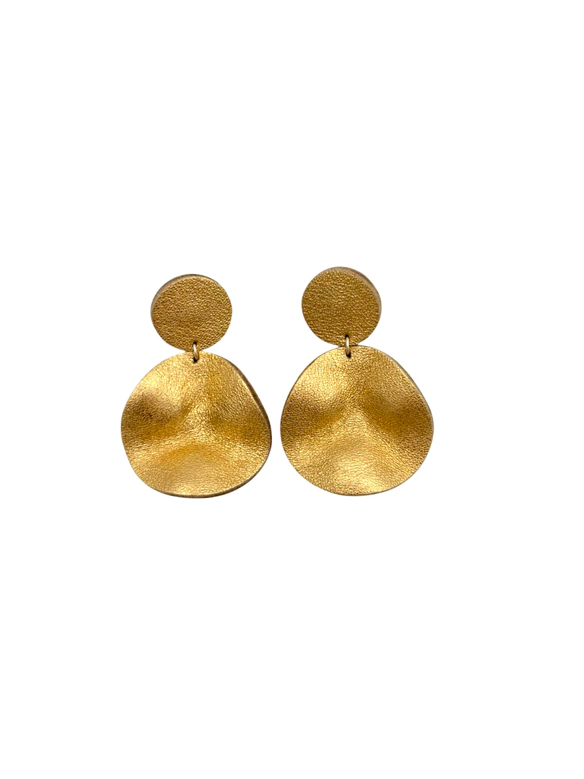 Handmade leather Earrings with silver hooks