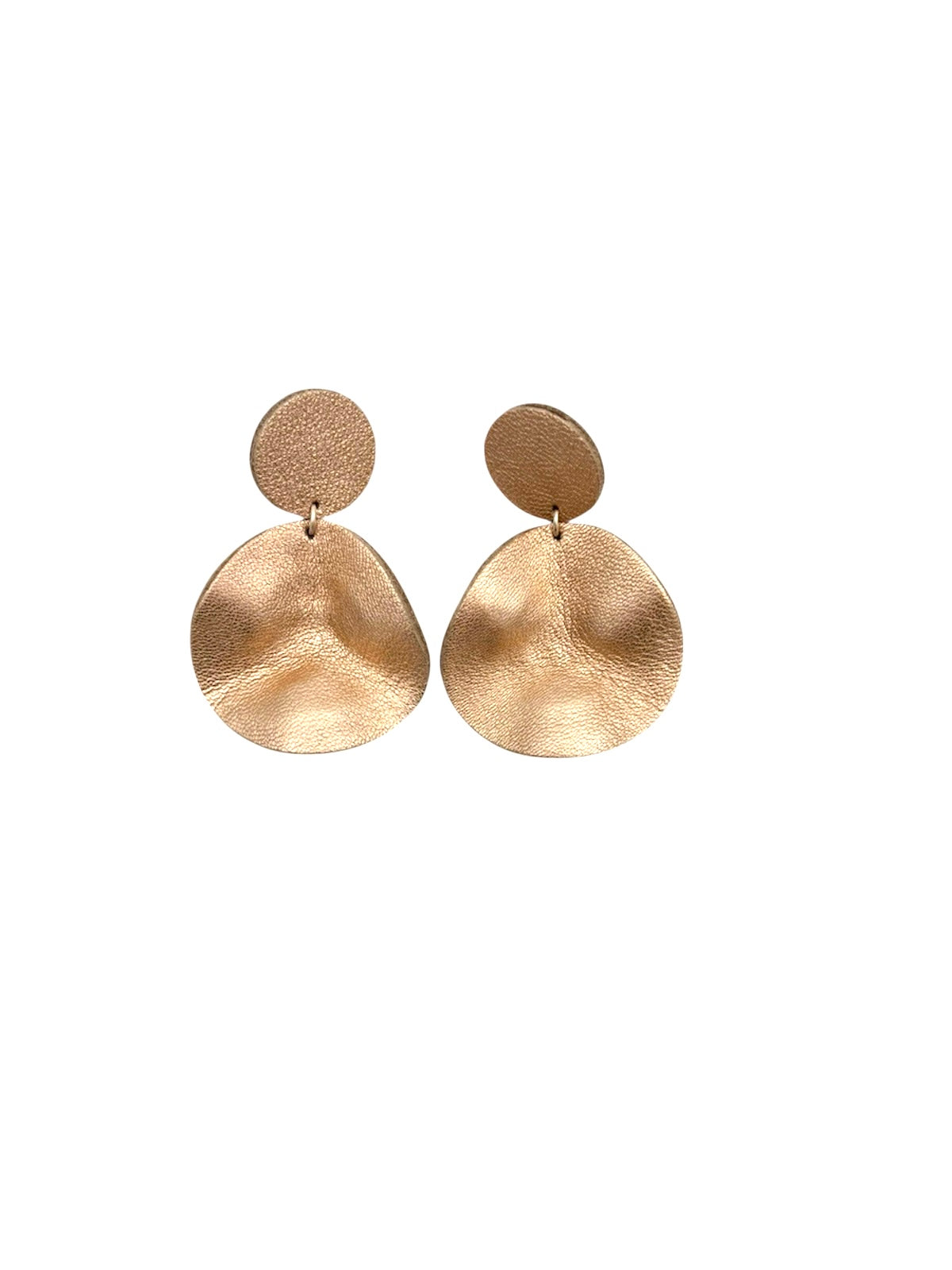 Handmade leather Earrings with silver hooks