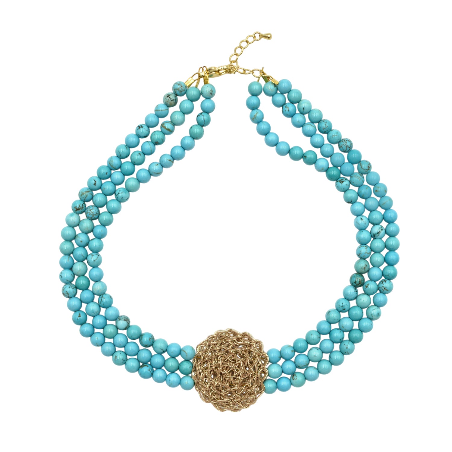 Handmade Necklace in Wire Crochet