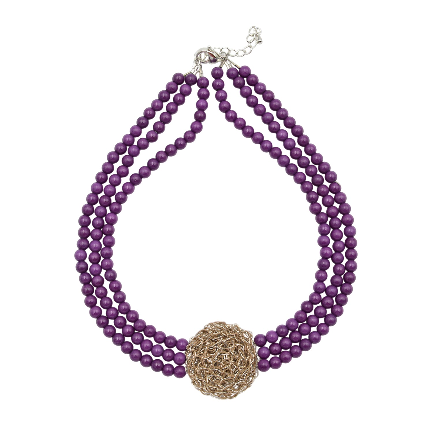 Handmade Necklace in Wire Crochet