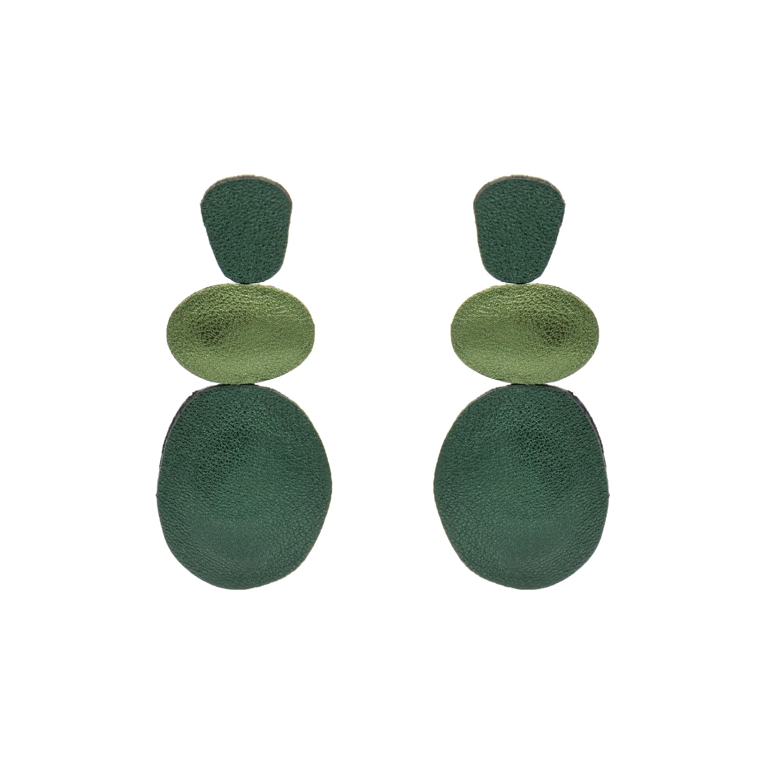 Handmade leather Earrings with silver hooks